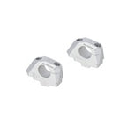 Bar back variable for diam32 handlebars. H=32mm. Back 5/10/15/20/25/30 mm. Silver.
