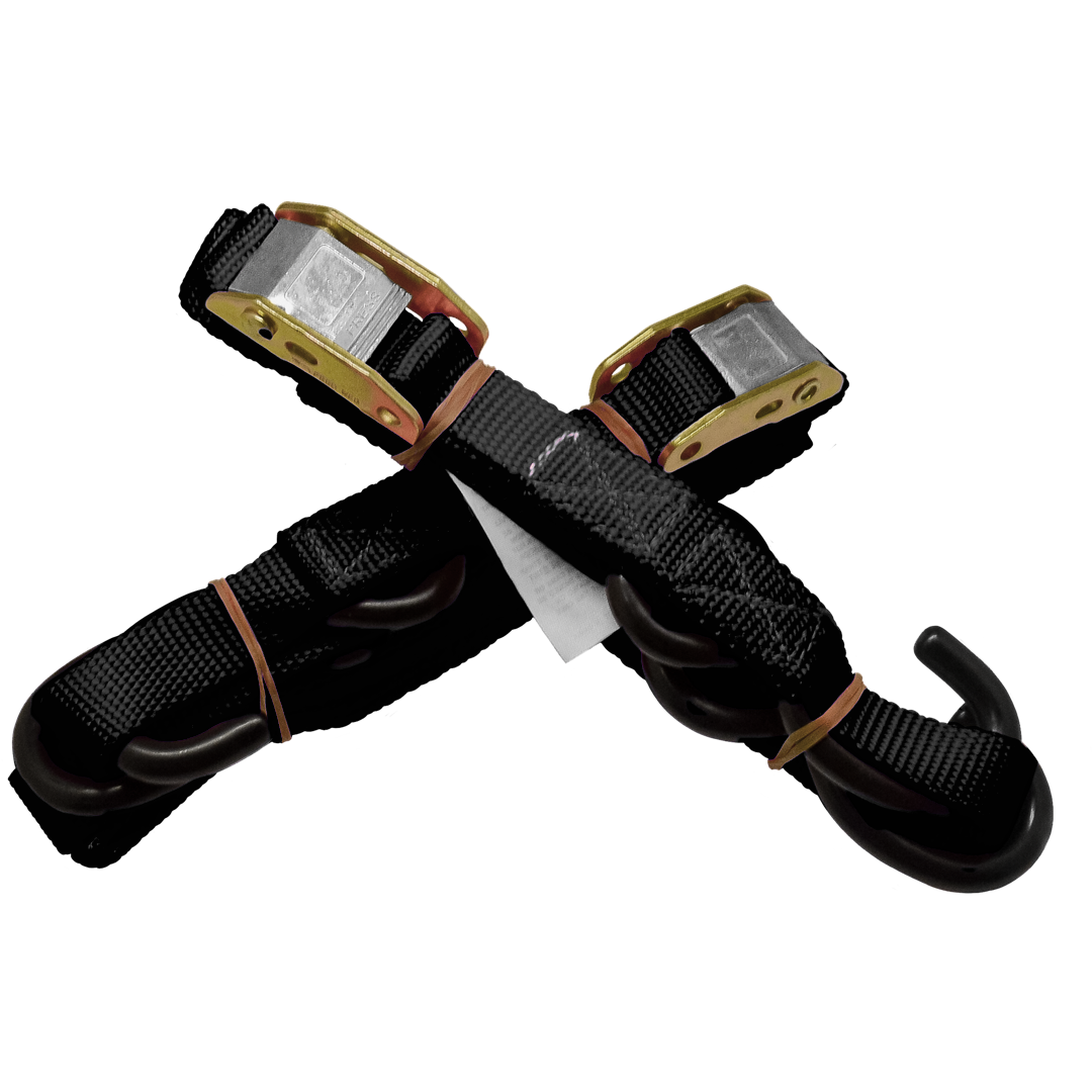 TD1B - 25MM TIE DOWN STRAP/SOFT HOOK BLACK