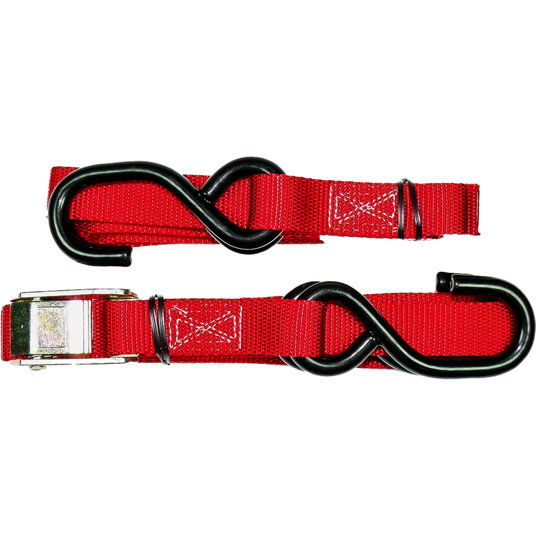 TD1R - 25MM TIE DOWN STRAP/SOFT HOOK RED