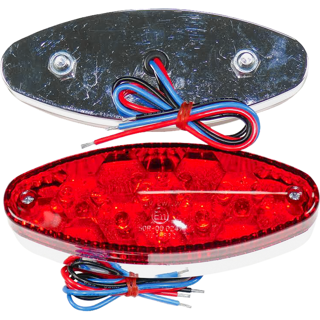 TL97 - CAT EYE TAIL LIGHT LED CHROME Hover Image