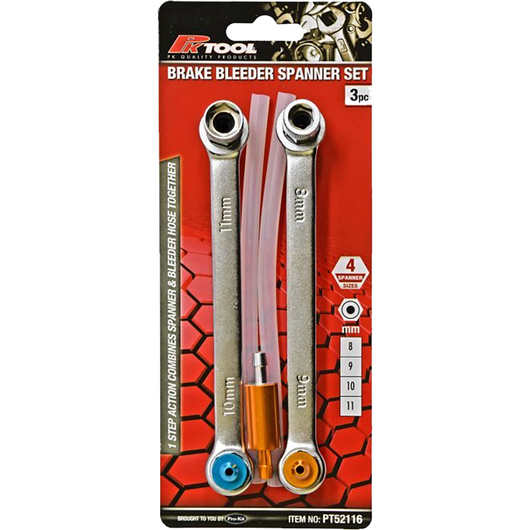 UPBBSS - BRAKE BLEEDER SPANNER SET (3/PCE)