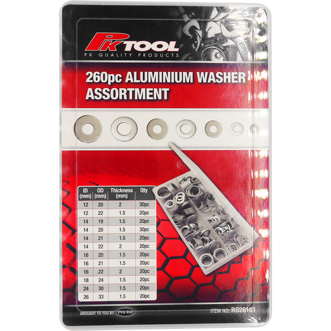 UPKAW - ALLUMINIUM WASHER ASSORT (260 PIECE) Hover Image