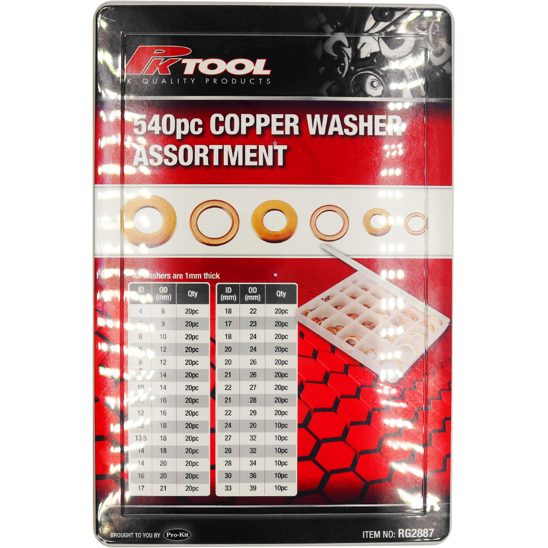 UPKCW - COPPER WASHER ASSORT (540 PIECE)