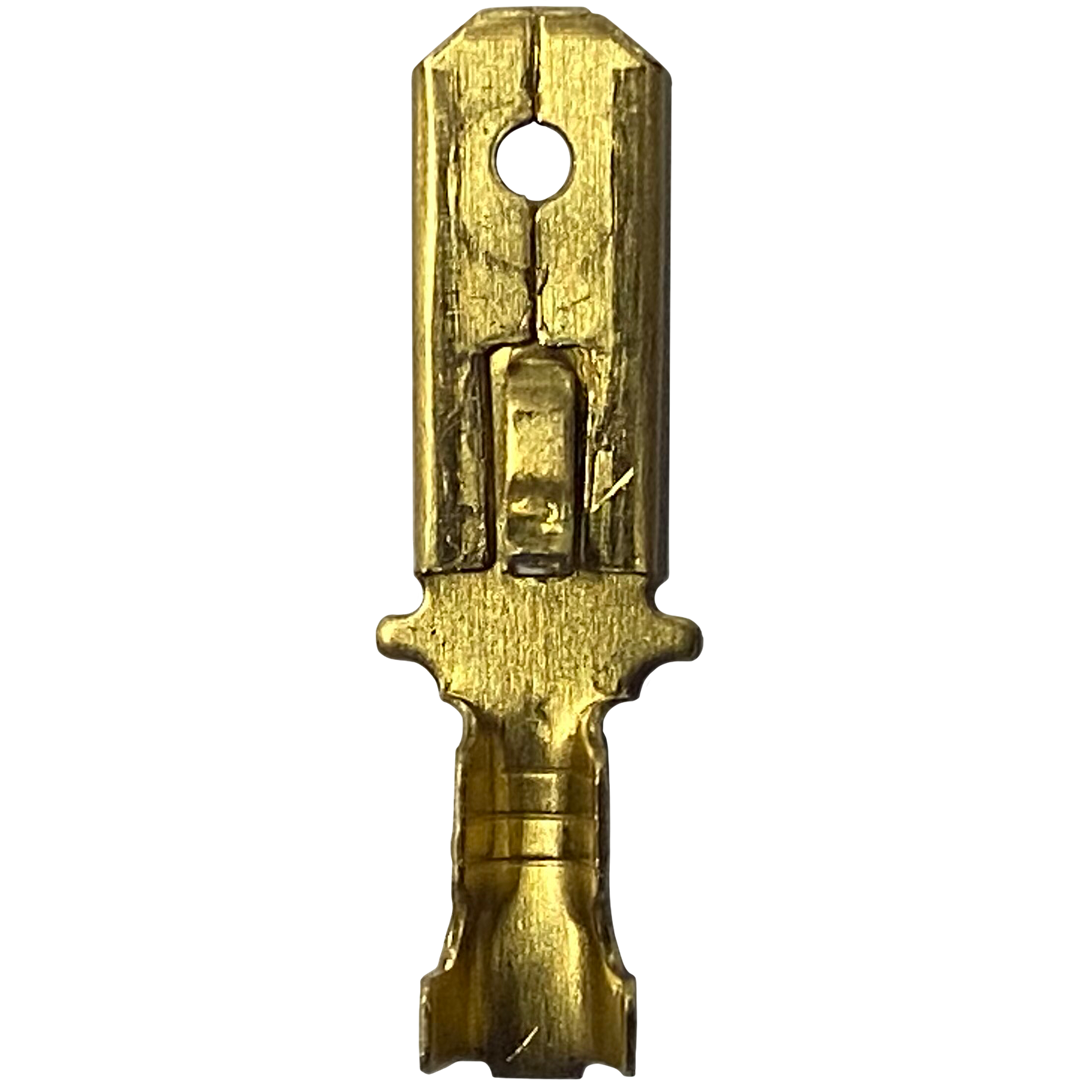 WT16 - MALE SPADE BRASS TERMINAL (100/PKT)