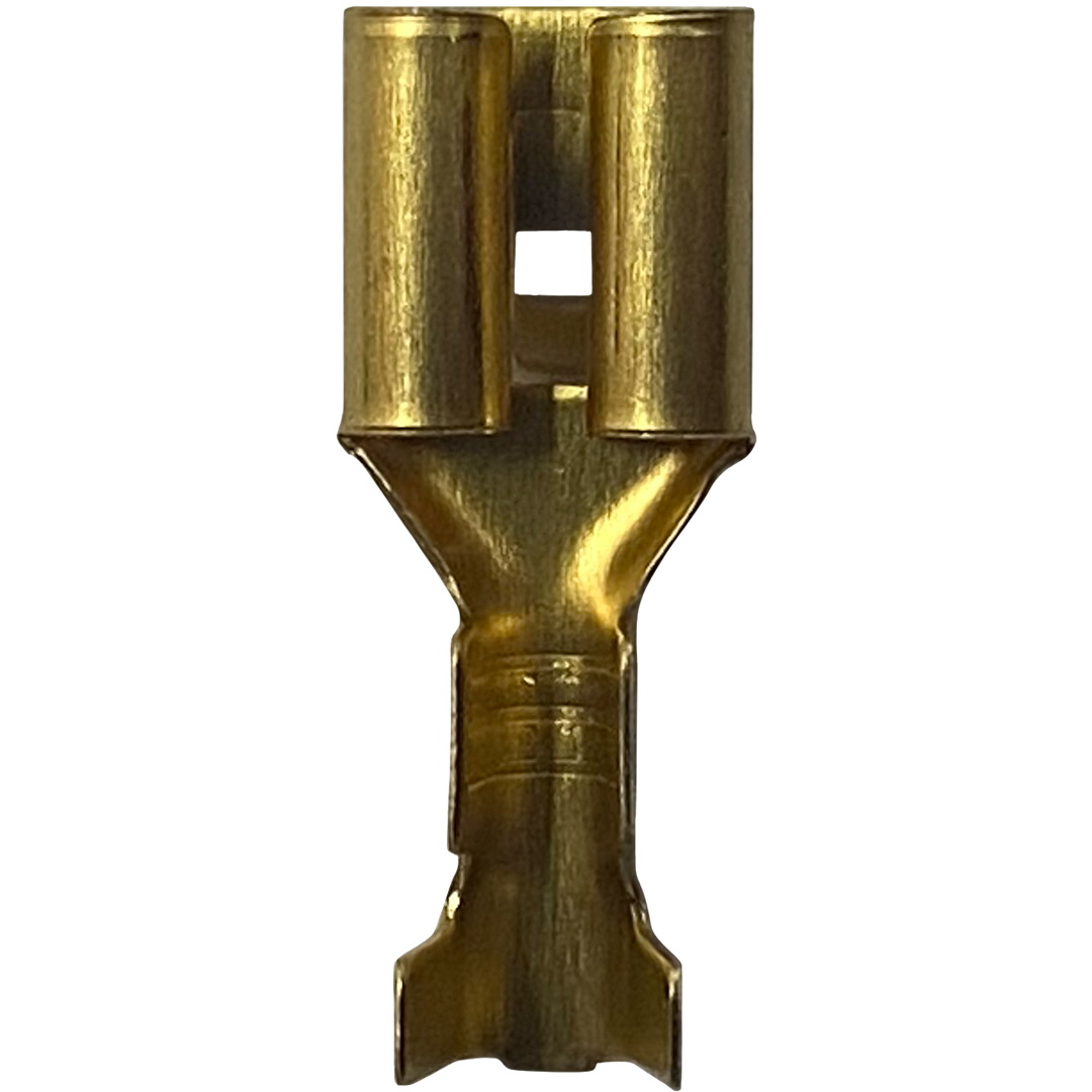 WT17 - FEMALE SPADE BRASS TERMINAL (100/PKT)