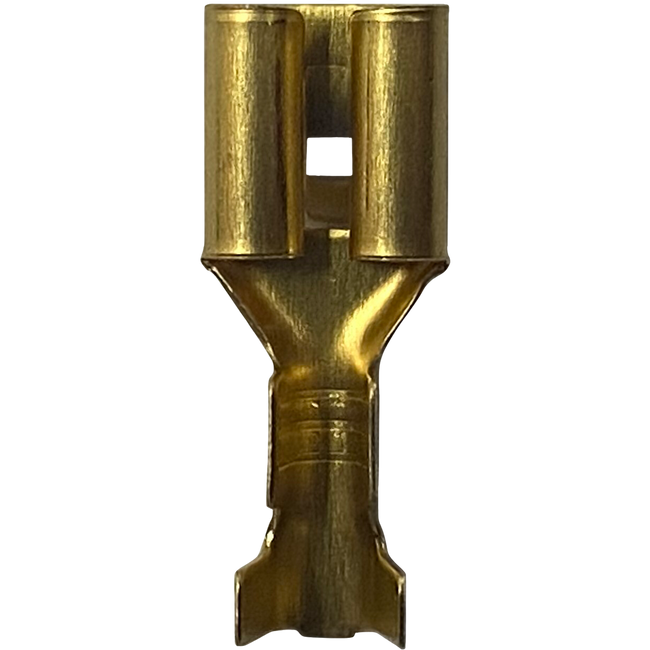 WT17 - FEMALE SPADE BRASS TERMINAL (100/PKT) Hover Image