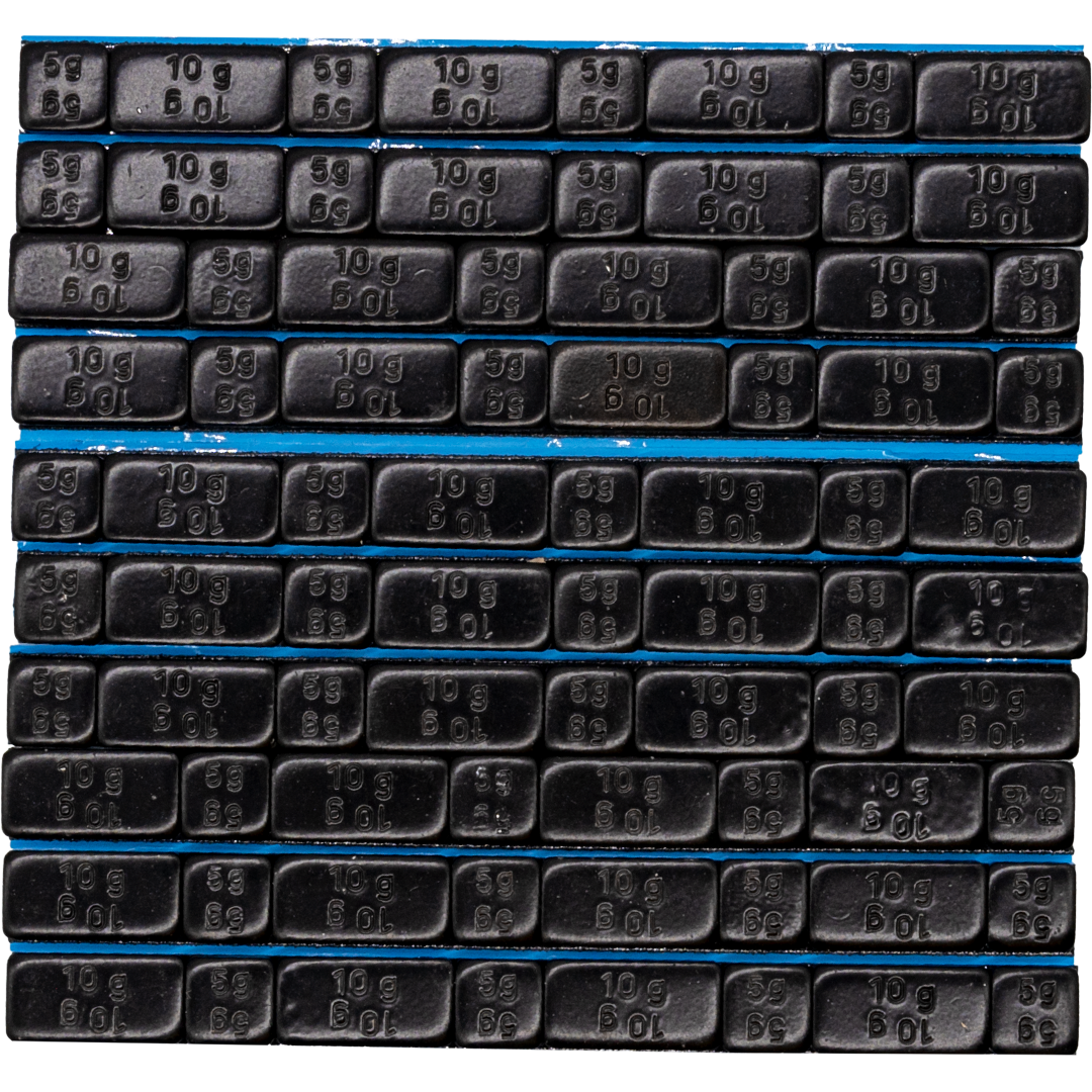 WWBN - WHEEL WEIGHT NARROW 5/10 GRAM BLACK (10 / BAG)