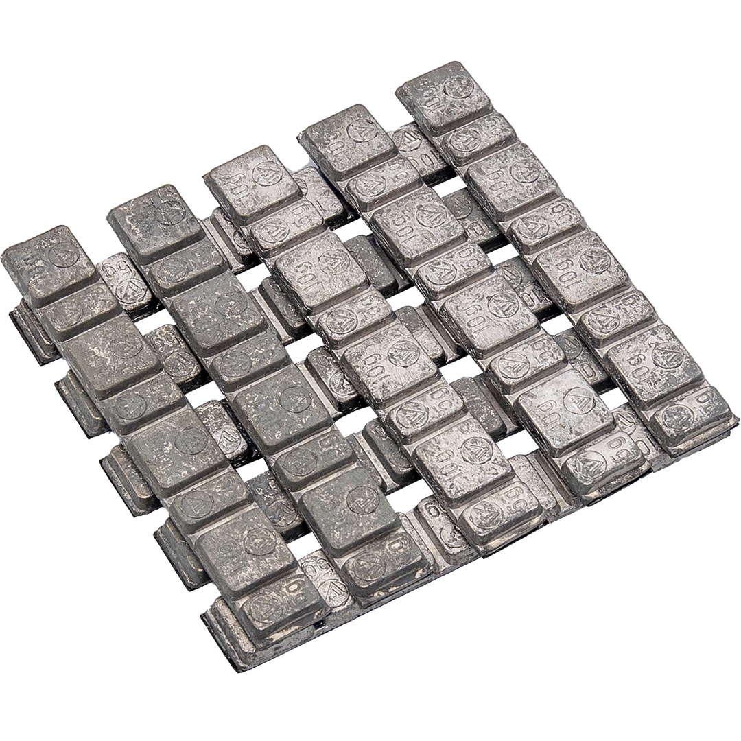 WWSN - WHEEL WEIGHT NARROW 5/10 GRAM SILV (10 / BAG)
