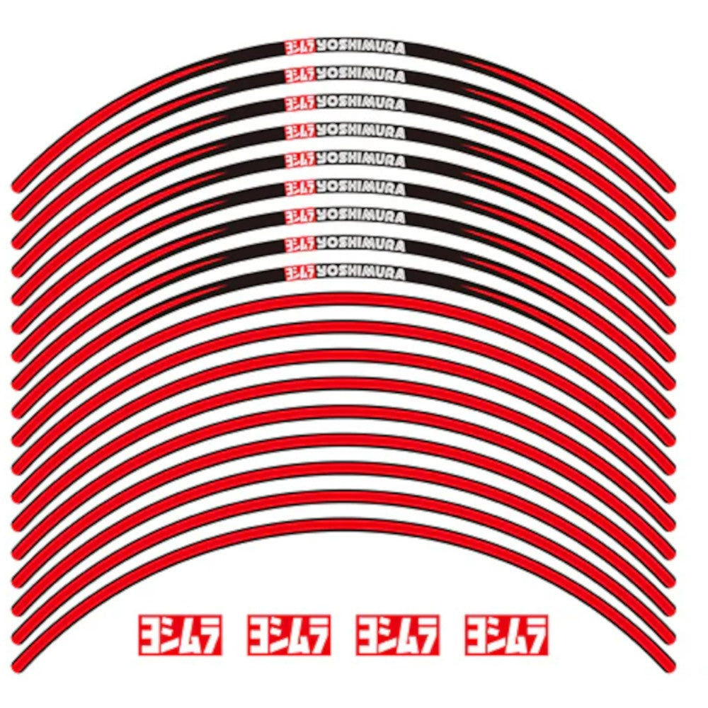 Yoshimura Wheel Rim Sticker Type-A 17 inch Red