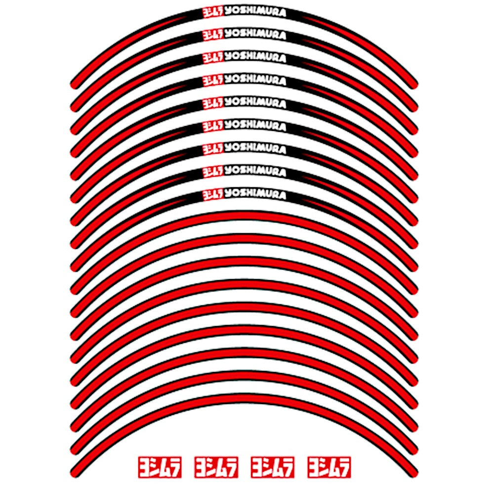 Yoshimura Wheel Rim Sticker Type-A 12 inch Red