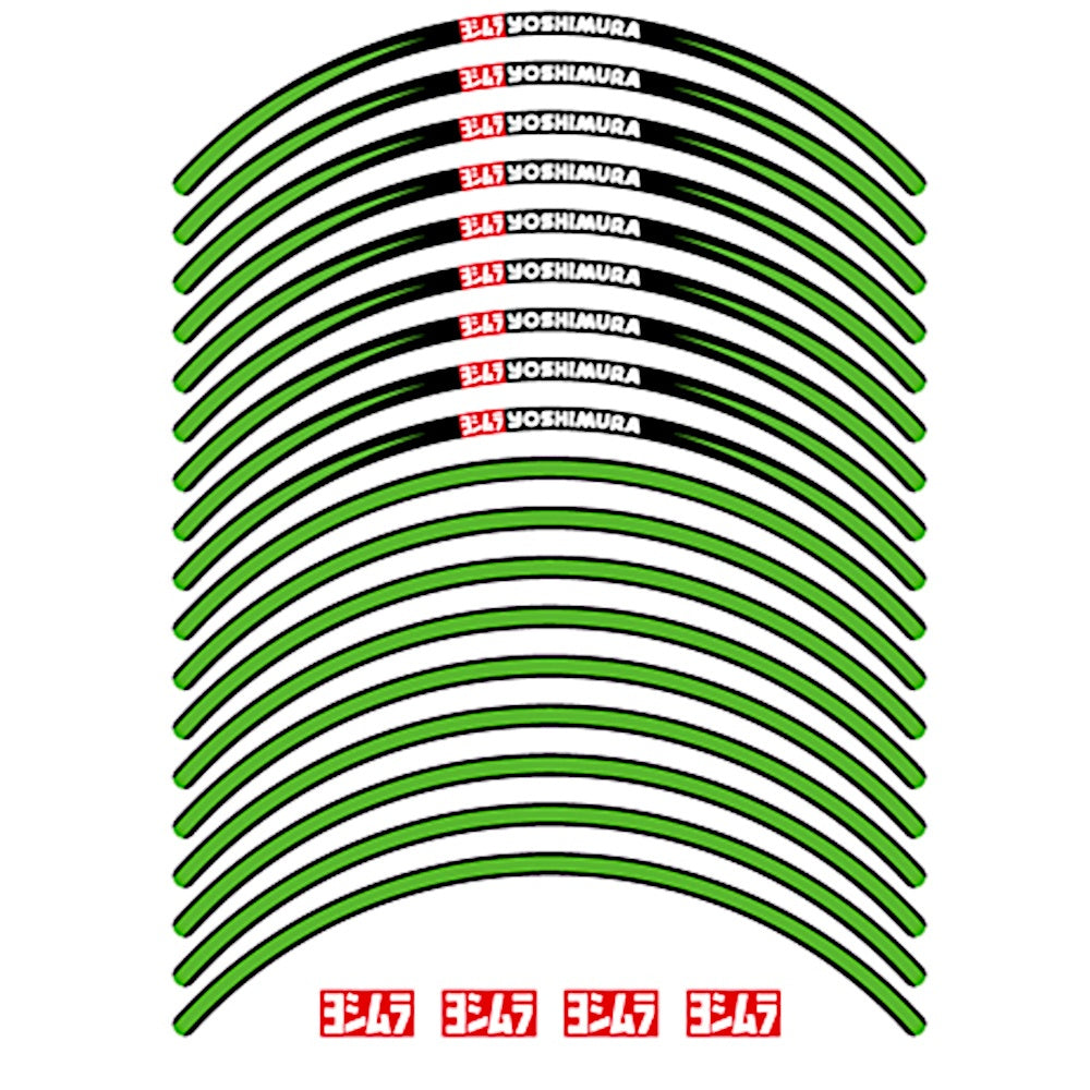 Yoshimura Wheel Rim Sticker Type-A 12 inch Green