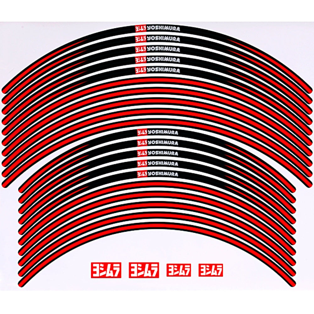 Yoshimura Wheel Rim Sticker Type-A (21/18-19 inch) Red