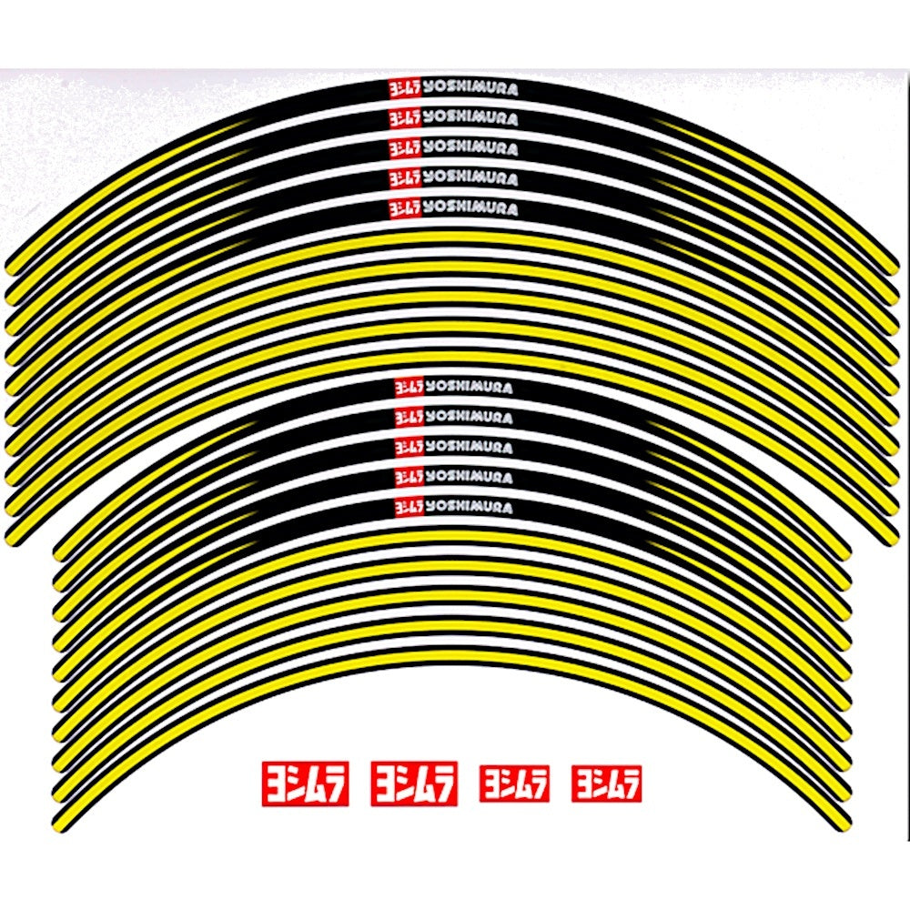 Yoshimura Wheel Rim Sticker Type-A (21/18-19 inch) Yellow