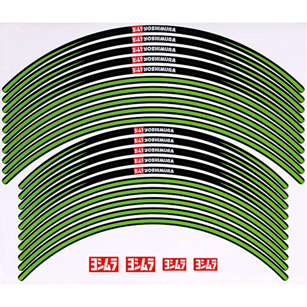 Yoshimura Wheel Rim Sticker Type-A (21/18-19 inch) Green