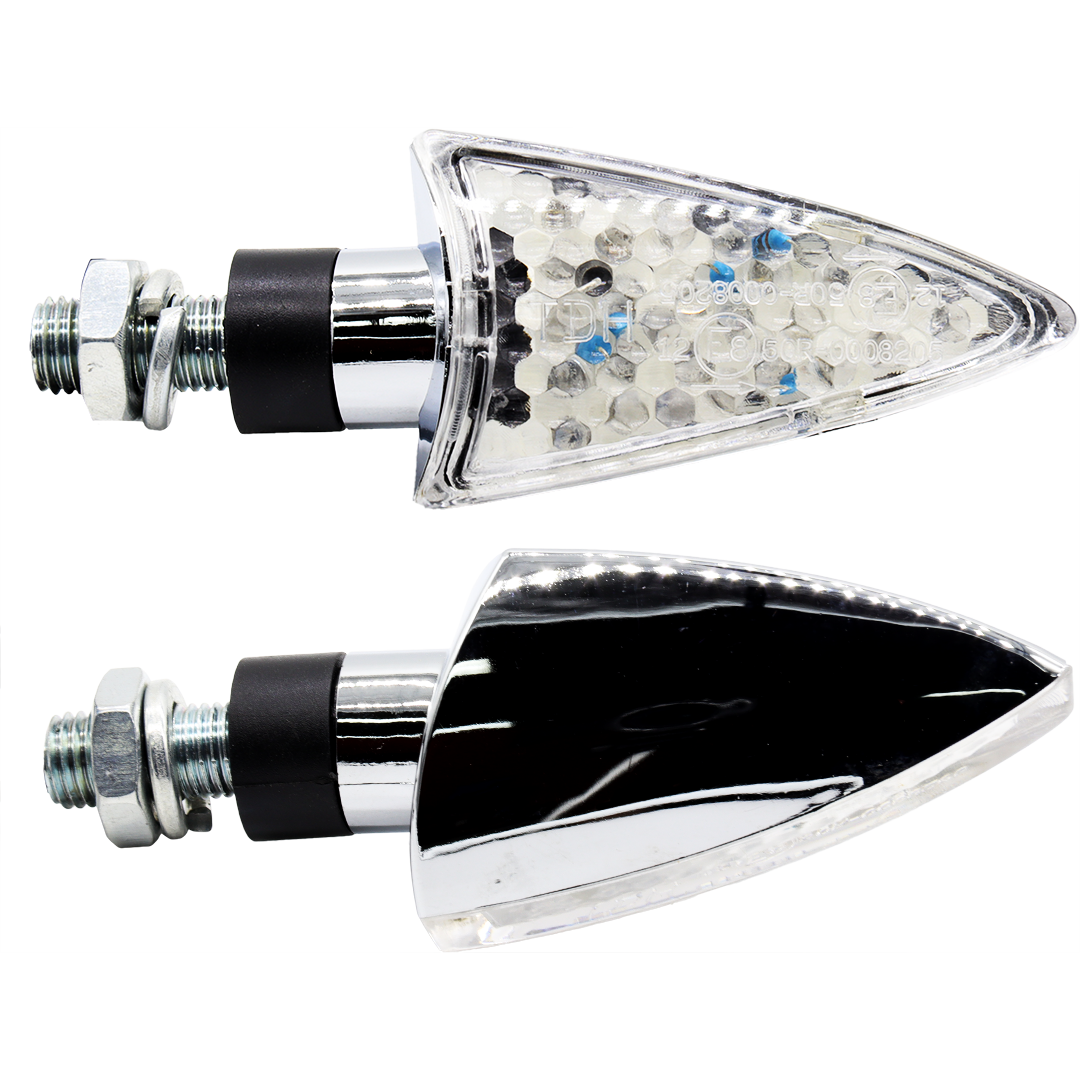 ZIU301CLED - ARROWHEAD LED IND SHORT STEM CHROME (PR)