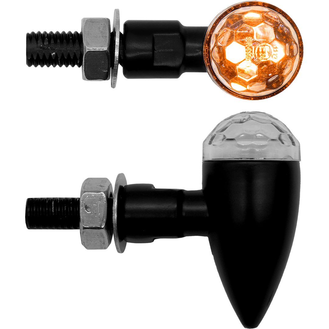 ZIU321LED - MICRO BULLET LED IND PRISM LENS BLACK (PR)