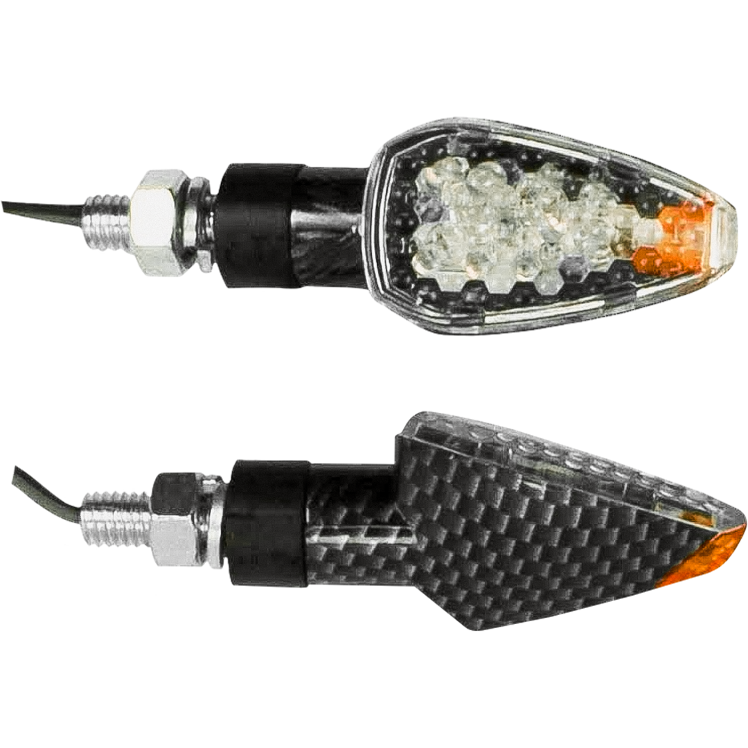 ZIU52NCLED - MINI LED IND CARBON LOOK ORANGE TIP (PR)